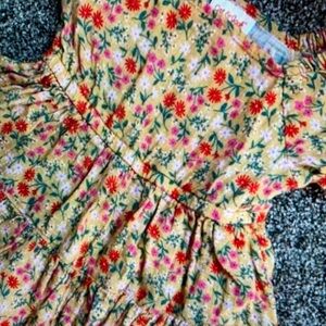 Bright dress with floral pattern